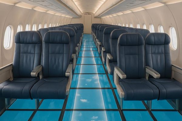 Boeing lancerer fly med glasgulv Glasgulv fly