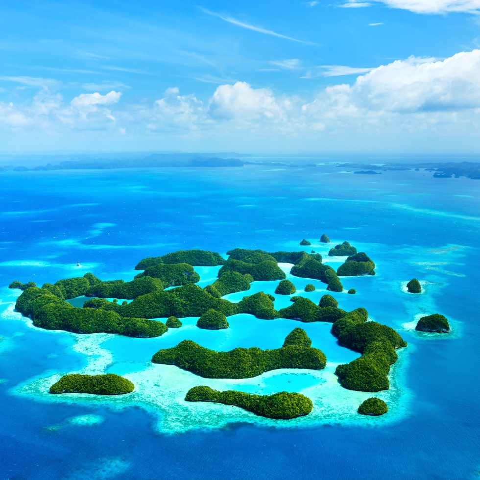 Billige fly til Palau Palau-Mikronesien-banner