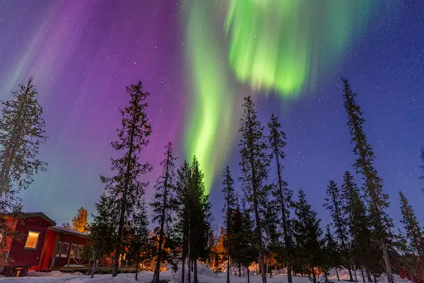 Billige fly til Polarcirklen Nordlys i Kiruna, Sverige - Billige fly til Polarcirklen