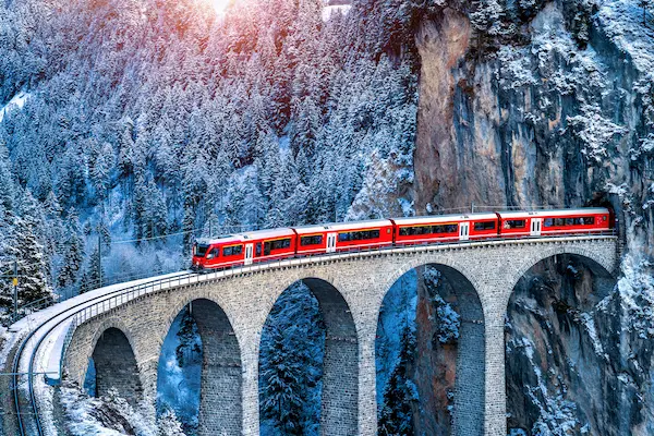 Oplev den legendariske Bernina Express Oplev den legendariske Bernina Express, billede fra ruten