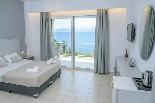 Kosta Maria Hotel, Paleros, dobbeltværelse med havudsigt