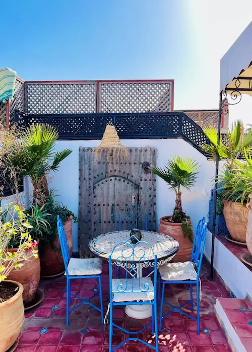 Rejse til eventyrlige Marrakech, Riad Zarka, tagterrasse