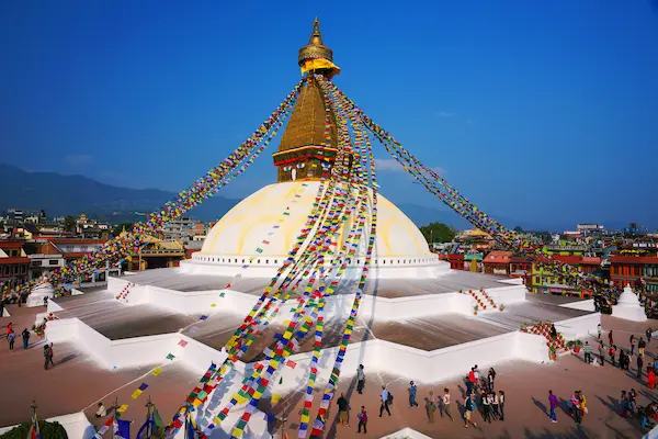 Billige fly til Nepal Billige fly til Nepal, Boudhanath temple
