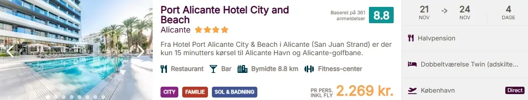 alicante-pakkerejse