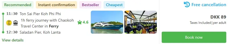 Øhop i Thailand faerge-koh-lanta