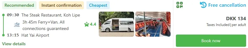 Øhop i Thailand faerge-og-bus-hat-yai