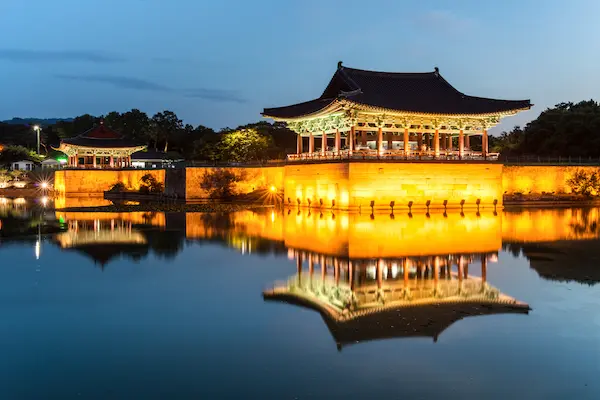 Billig rundrejse i Sydkorea Rundrejse i Sydkorea, gyeongju donggung