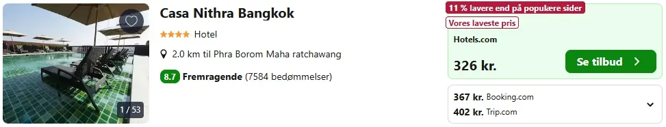 Øhop i Thailand hotel-bangkok