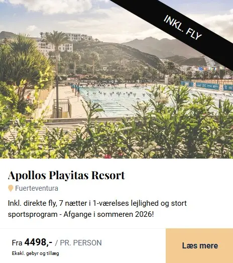 Rejse til Playitas Resort - aktiv ferie på Fuerteventura Layitas-lollern