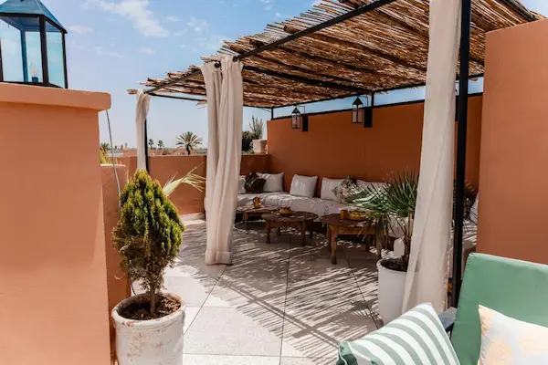 Rejse til eventyrlige Marrakech Rejse til Marrakech, Riad ANYSSA, terrasse