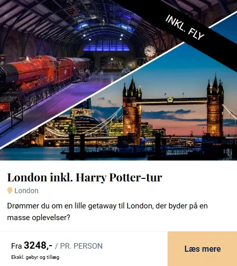 Harry Potter-rejse til London pakkerejse-harry-potter