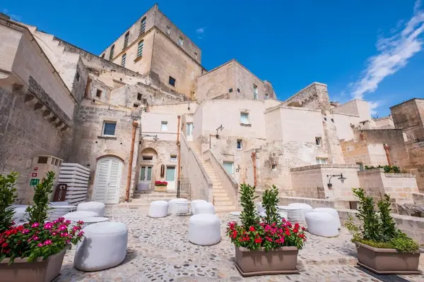 Rejse til Matera - hotellet set udefra