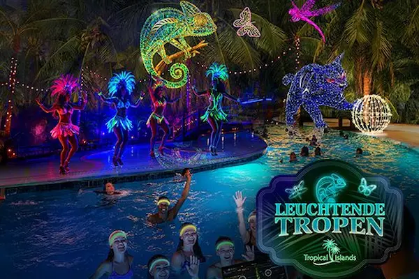 Europas største vandland - tilbud på Tropical Islands Tropical Islands Glowing Tropics event