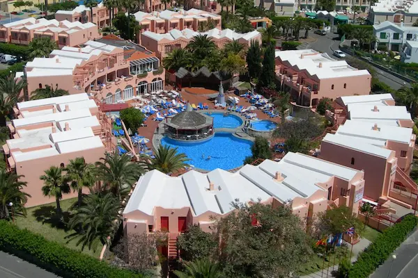 All inclusive på Gran Canaria Lejligheder Turbo Club Maspalomas, Gran Canaria, luftfoto