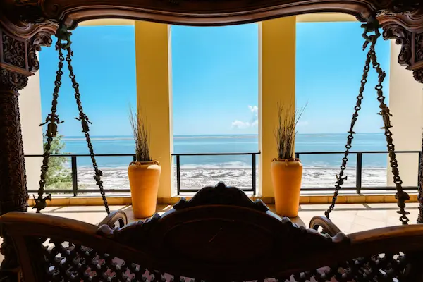 Safarirejse til Kenya - med strand, storby og safari Cocoa Boutique Hotel, Mombasa, havudsigt