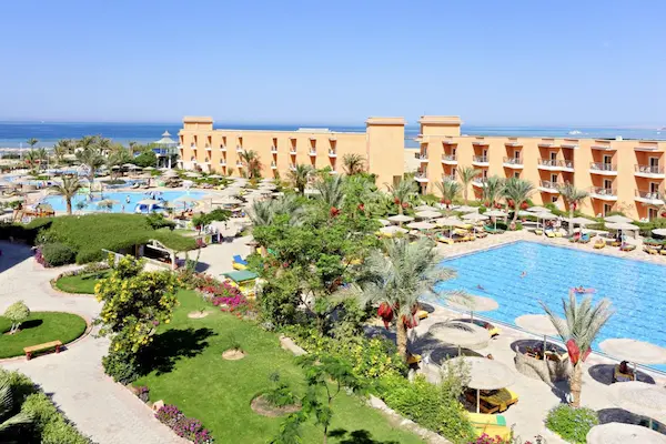 All inclusive i Hurghada Three Corners Sunny Beach Resort, Hurghada, flere poolområder og havudsigt