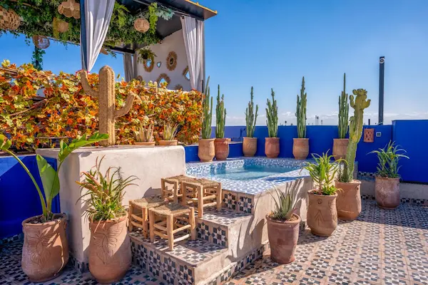 Rejse til Marrakech - billede af poolen p&aring; tagterrassen