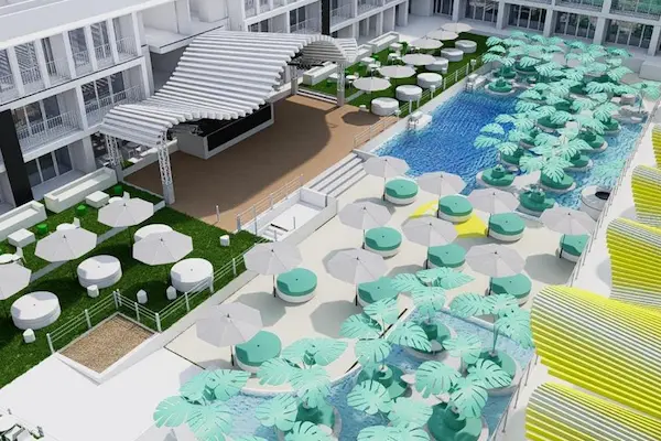 Ibiza Rocks Hotel, Ibiza, poolområde og terrasse