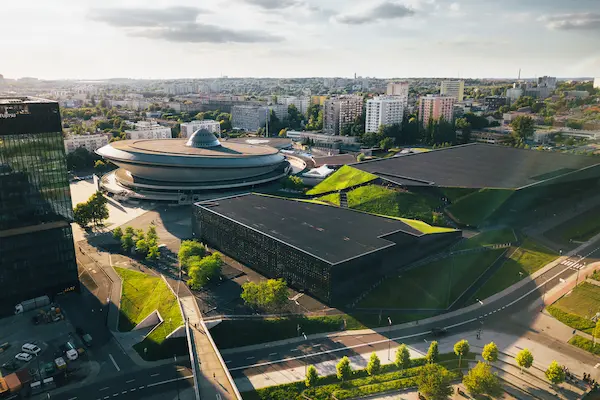 Katowice Spodek z powietrza