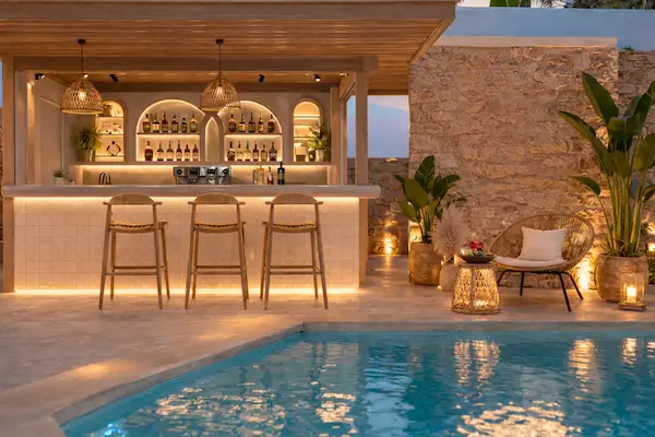 Villaggio Mare Suites, Kreta, pool og bar