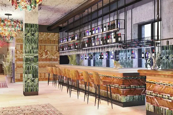 Lobby/bar på Belle Guldsmeden Aarhus