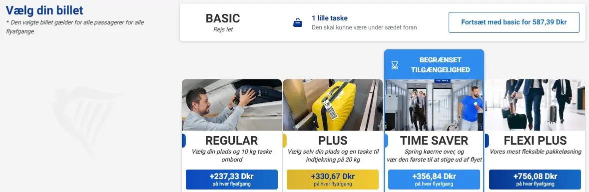 Ryanair-pakker