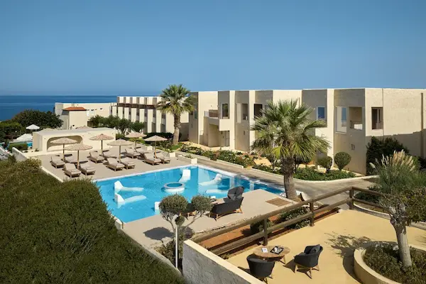 Hotel Vasia Sea Retreat, Voksenferie på Kreta, poolområde og terrasse