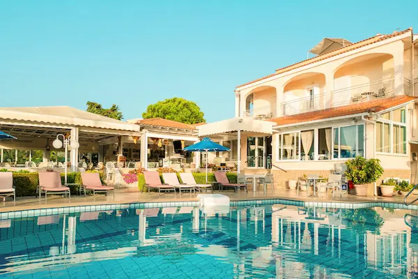 Panorama, Skiathos, pool og terrasse