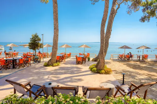 Lejligheder Castello Beach, Zakynthos, terrasse og havudsigt