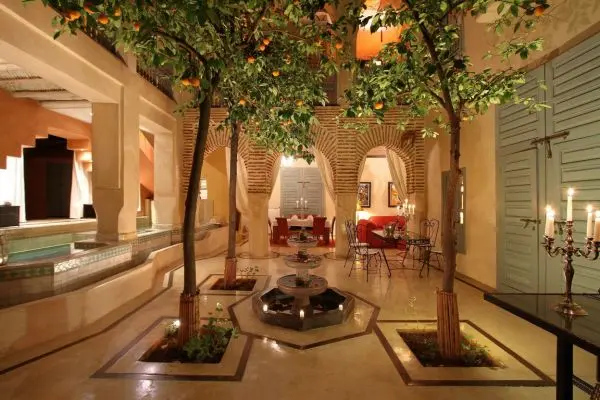 Autentisk rejse til eventyrlige Marrakech Riad et Spa Misria Les Orangers, lobby