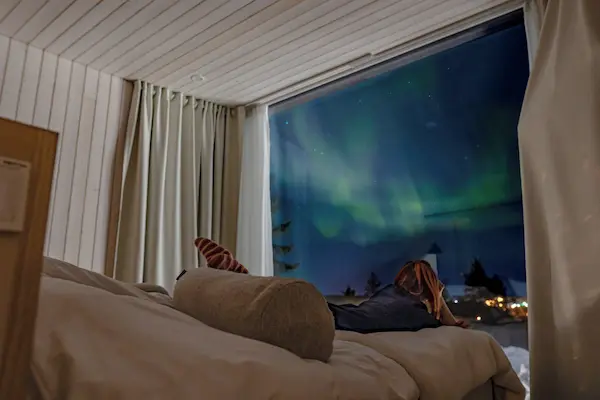 Ophold på Arctic TreeHouse Hotel Arctic TreeHouse Hotel, Rovaniemi, udsigt fra værelset