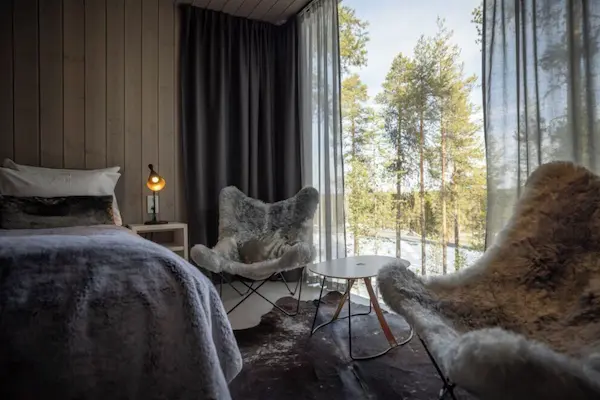 Ophold på Arctic TreeHouse Hotel Arctic TreeHouse Hotel, Rovaniemi, soveværelse