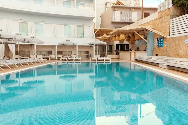Rhodos Horizon Blu, Rhodos, poolområde og bar, voksenferie på Rhodos