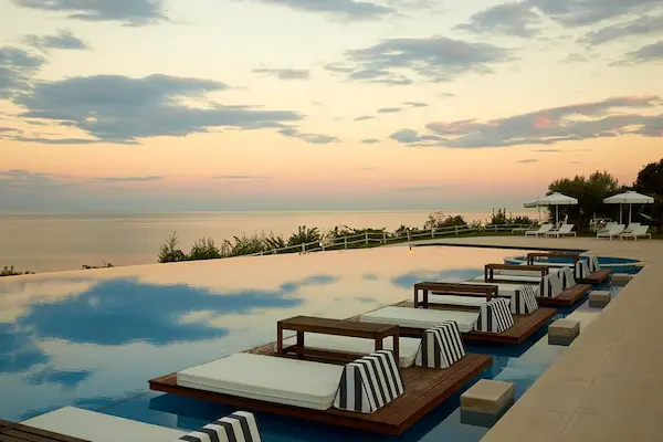 Cavo Olympo Luxury Hotel & Spa, Kreta, pool og havudsigt