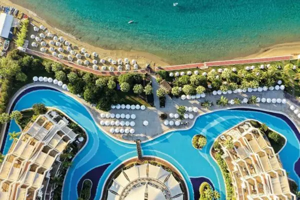 Rejse til Kusadasi Hotel Paloma Pasha, luftfoto