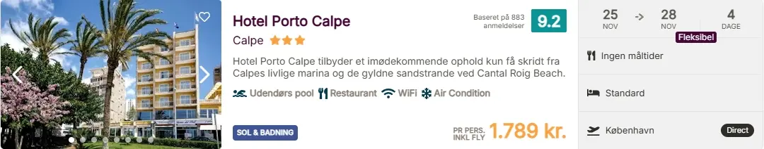 Pakkerejse-Calpe