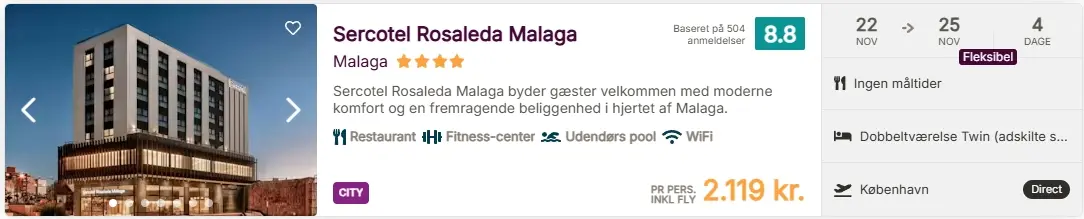 Sercotel-Rosaleda-Malaga-pakkerejse