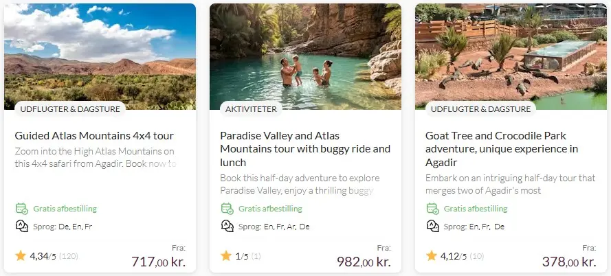 Agadir-oplevelser