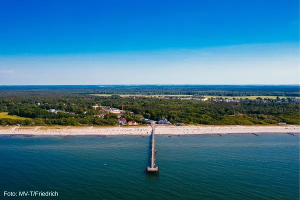 Badebro ved Graal-Müritz, Mecklenburg-Vorpommern, Tyskland