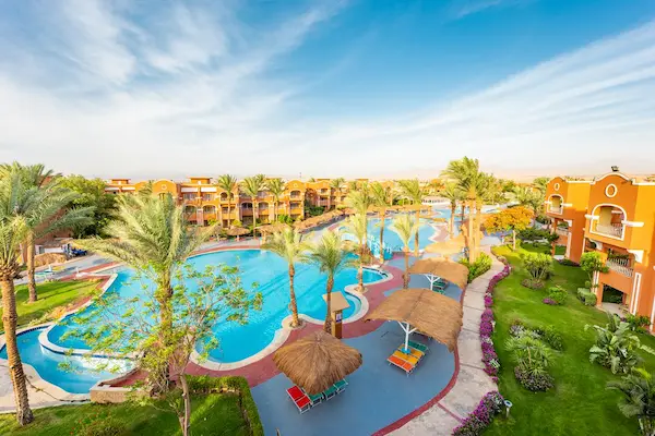 All inclusive i Soma Bay Poolområde